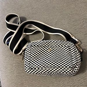 Black and White checkered crossbody bag